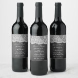 The Chalkboard & Lace Wedding Collection Wine Label<br><div class="desc">The chalkboard & lace collection is a stunning design featuring a lovely chalkboard effect background with a romantic vintage white lace effect trim. These labels can be personalized for your special occasion and would make the perfect favor for any rustic wedding, bridal shower, engagement party, birthday party and much, much...</div>