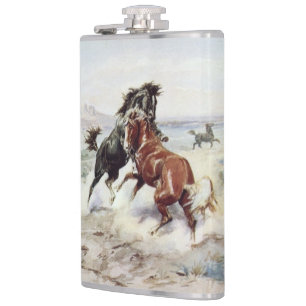 The Challenge (Vintage Stallion Fight) Flask