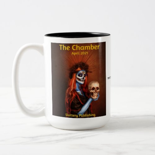 The Chamber Cover ghoul with skull  April 2021 Two_Tone Coffee Mug
