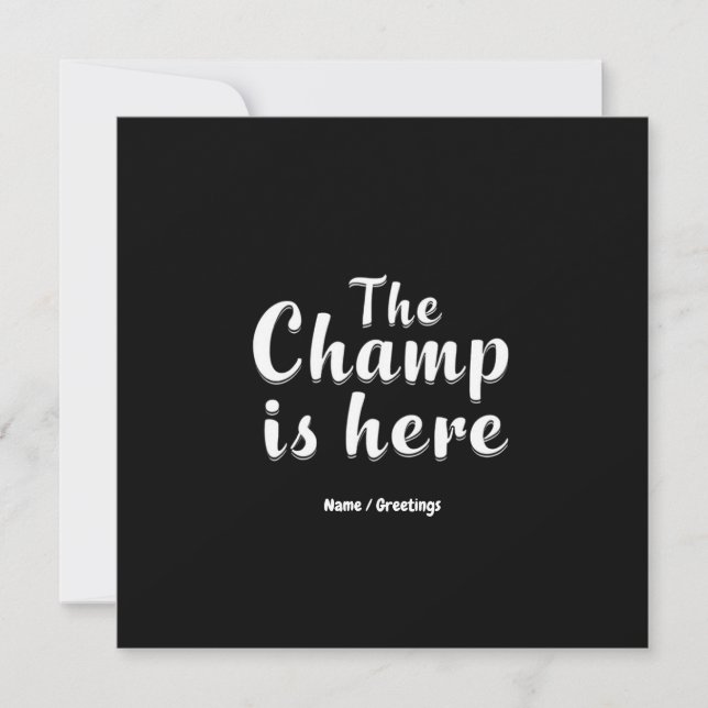  The Champ is Here Fantasy Football & Sports  Invitation (Front)
