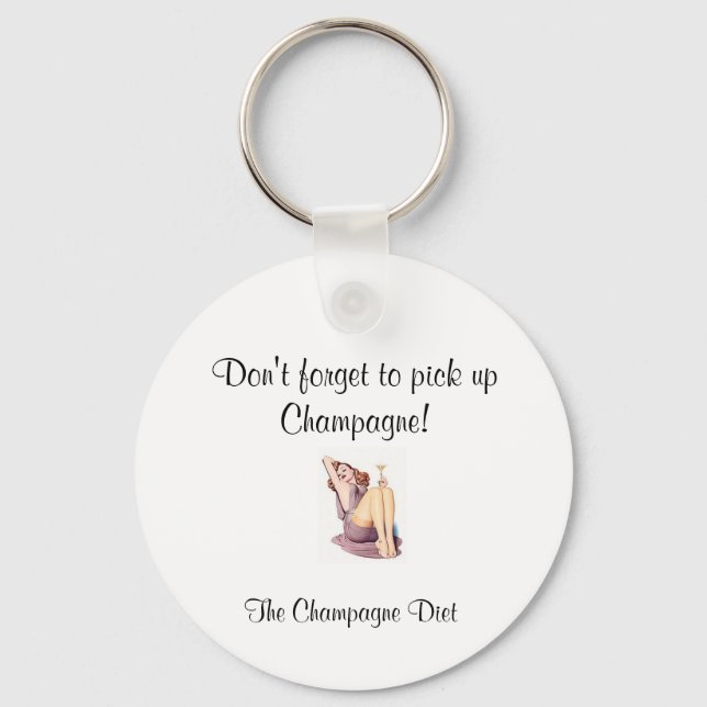 The Champagne Diet Keychain (Front)