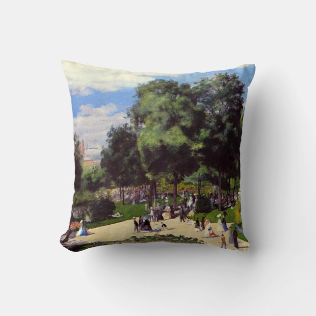 The Champs-Elysees during Paris Fair of 1867 Throw Pillow (Front)