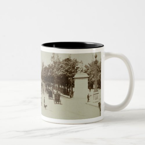 The Champs Elysees Paris sepia photo Two_Tone Coffee Mug