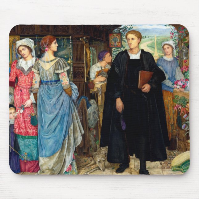 The Chance Meeting c. 1907 By Kate Elizabeth Bunce Mouse Pad (Front)