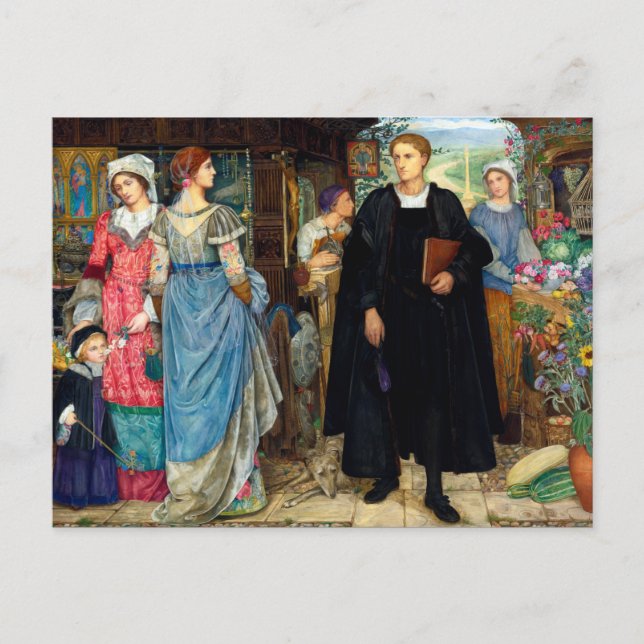 The Chance Meeting c. 1907 By Kate Elizabeth Bunce Postcard (Front)