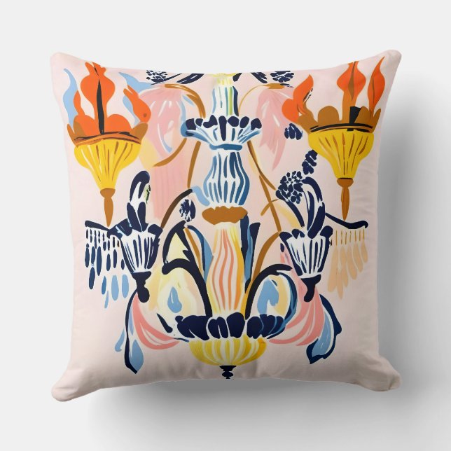 The Chandelier Throw Pillow (Back)