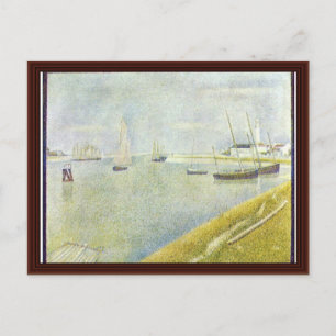 The Channel Of Gravelines By Seurat Georges Postcard