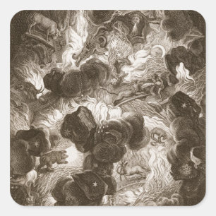 The Chaos, engraved by Bernard Picart (1673-1733), Square Sticker