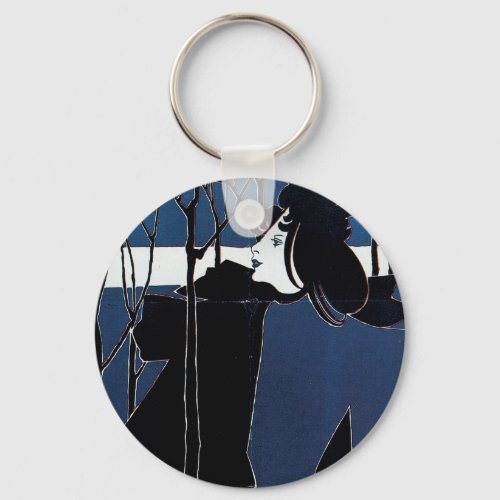 The Chap_Book  Blue Lady Keychain