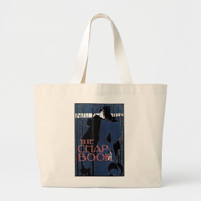 The Chap-Book ~ Blue Lady Large Tote Bag (Front)