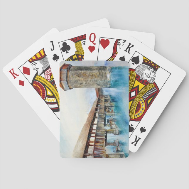 The Chapel Bridge in Lucerne (Switzerland) Poker Cards (Back)