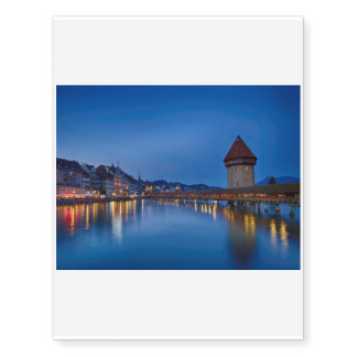 The Chapel Bridge in Lucerne Temporary Tattoos