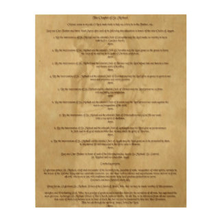 The Chaplet of St. Michael Wood Wall Art