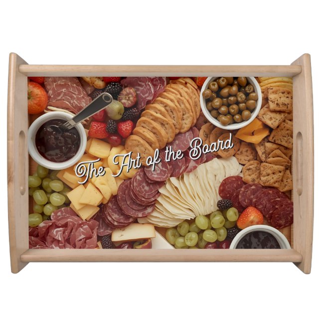 The Charcuterie Board Guide Built-in-Template Serving Tray (Front)