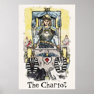 The Chariot Major Arcana Tarot Card Painting Poster
