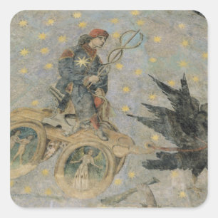 The Chariot of Mercury, detail from the vaulting Square Sticker