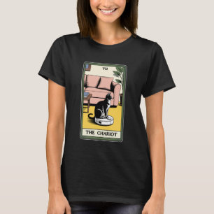 The Chariot Robot Vacuum Cleaner Cat Funny Tarot C T-Shirt