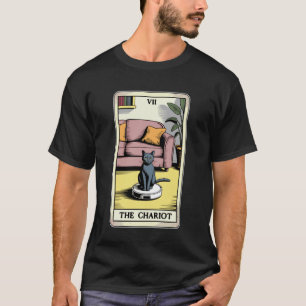 The Chariot Robot Vacuum Cleaner Cat Funny Tarot C T-Shirt