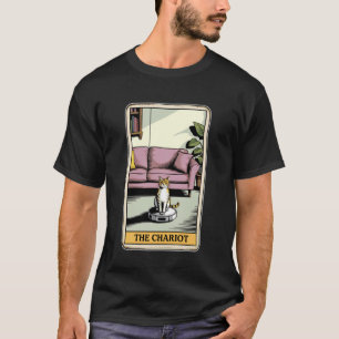 The Chariot Robot Vacuum Cleaner Cat Funny Tarot C T-Shirt