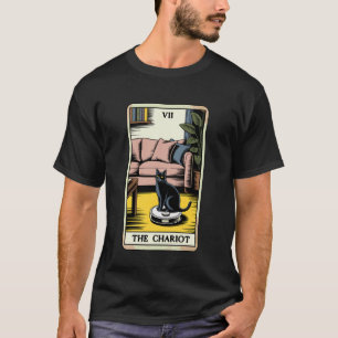 The Chariot Robot Vacuum Cleaner Cat Funny Tarot C T-Shirt