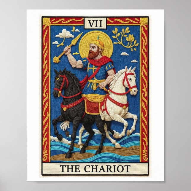 The Chariot Tarot Card Poster (Front)