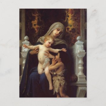 The Charity By Bougeureau  Christmas Postcards by The_Masters at Zazzle
