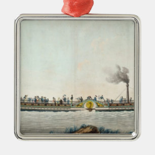 The Charles-Philippe, the first steamboat Metal Ornament