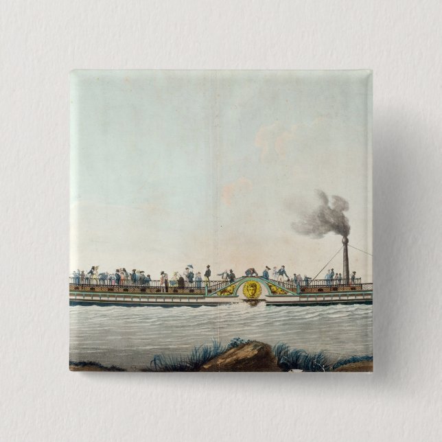 The Charles-Philippe, the first steamboat Pinback Button (Front)