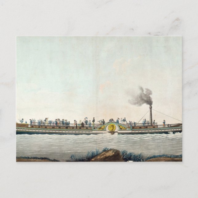 The Charles-Philippe, the first steamboat Postcard (Front)