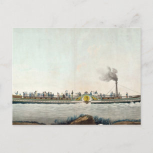 The Charles-Philippe, the first steamboat Postcard