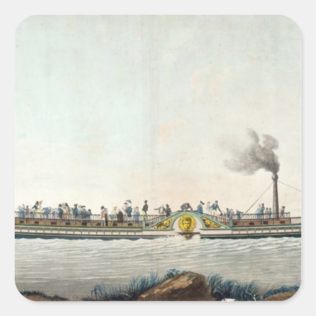 The Charles-Philippe, the first steamboat Square Sticker (Front)