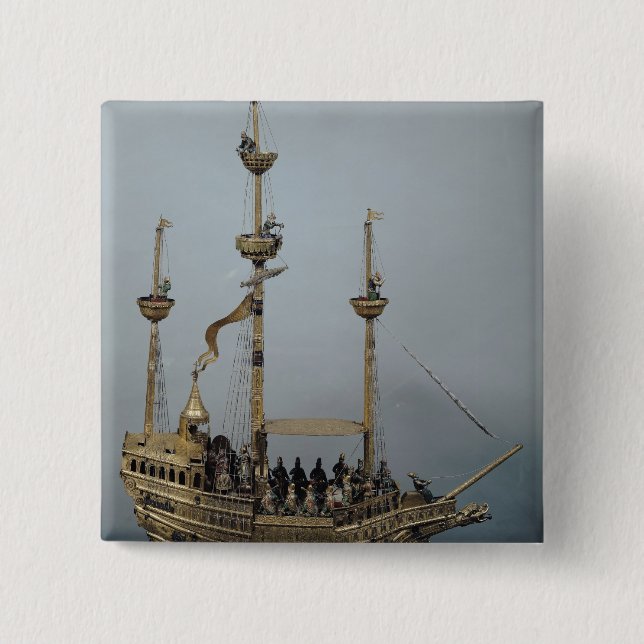 The Charles V automatic clock Button (Front)