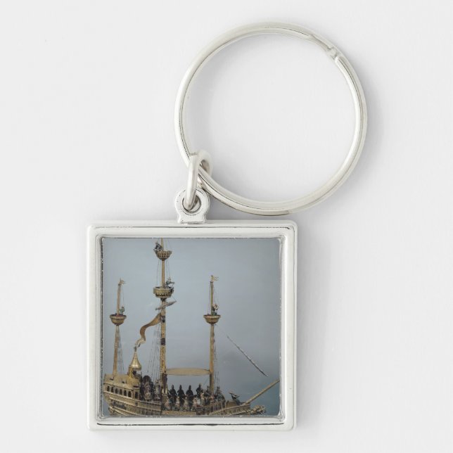 The Charles V automatic clock Keychain (Front)
