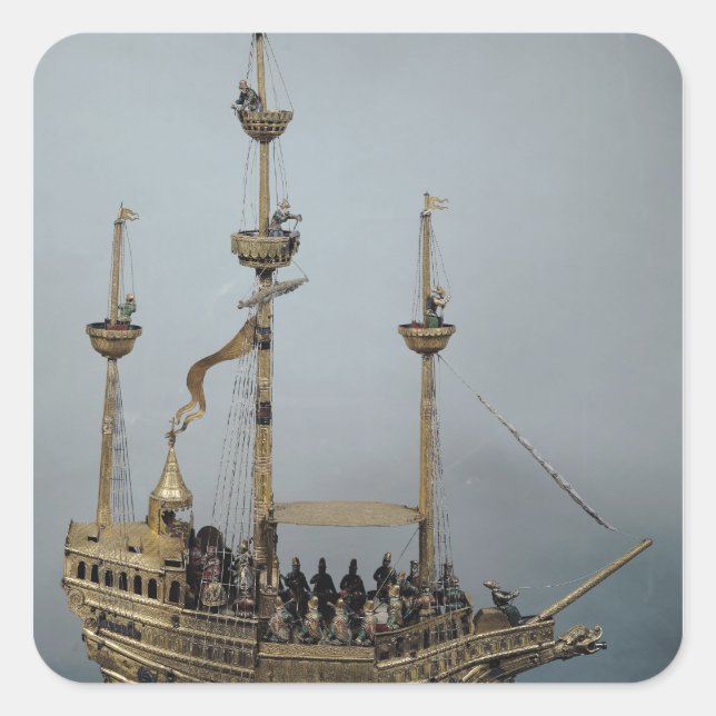 The Charles V automatic clock Square Sticker (Front)