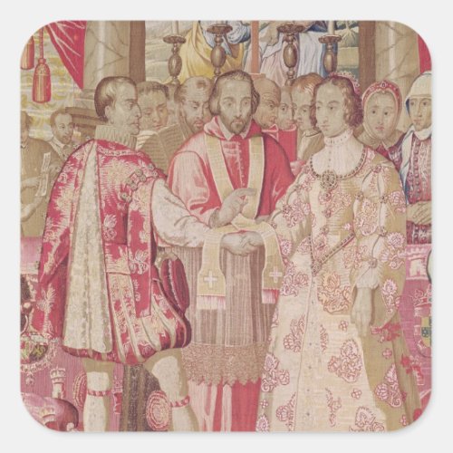 The Charles V Tapestry Square Sticker