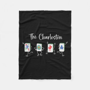 The Charleston Mahjong, Funny Mahjong Dance  Fleece Blanket