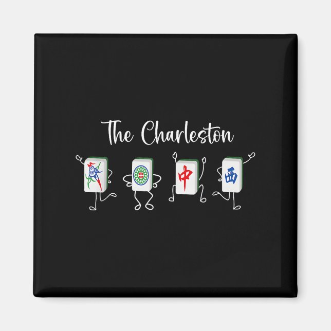 The Charleston Mahjong, Funny Mahjong Dance  Magnet (Front)