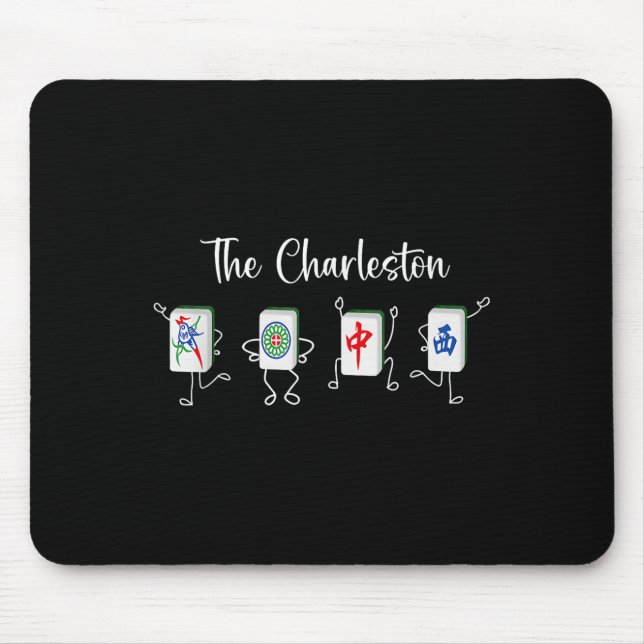 The Charleston Mahjong, Funny Mahjong Dance  Mouse Pad (Front)