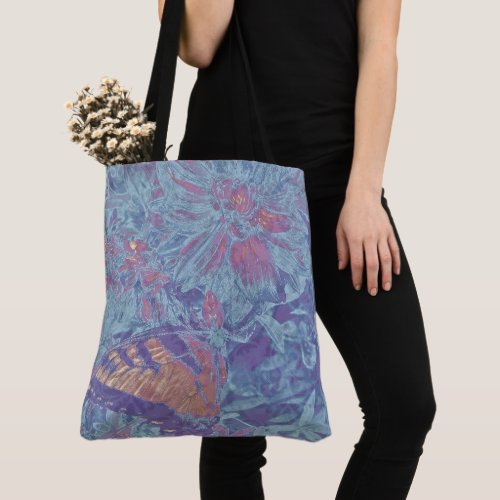 The Charlotte Abstract Boho Decoupage Tissue Paper Tote Bag