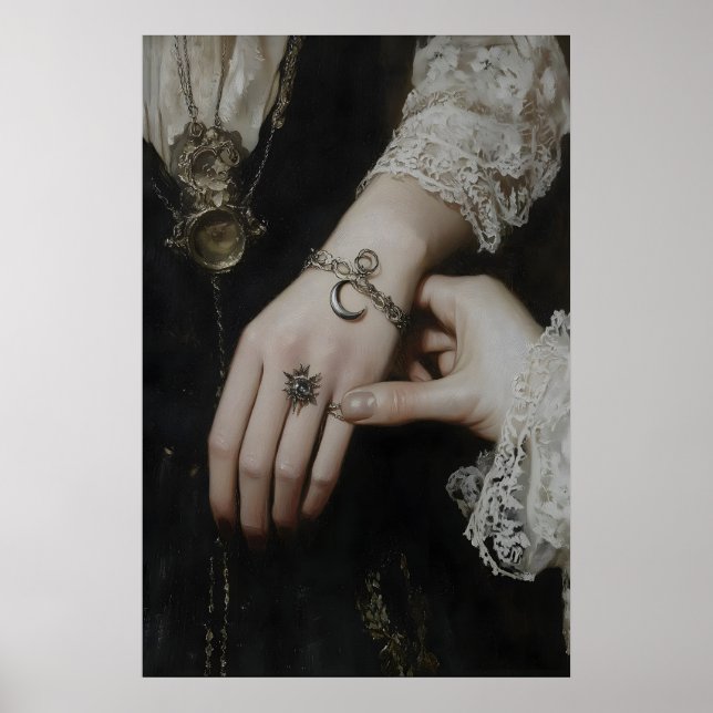 The Charm Bracelet Dark Academia Wall Art (Front)