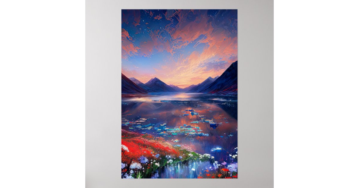 The Charming Hidden Lake Poster | Zazzle