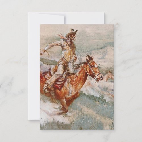The Chase Western Art by Edward Borein Thank You Card