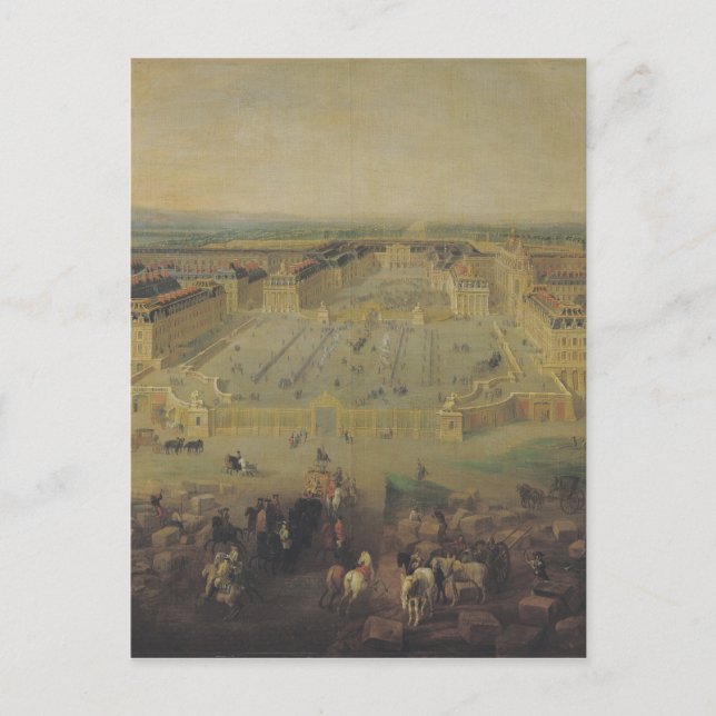 The Chateau de Versailles and the Place Postcard (Front)