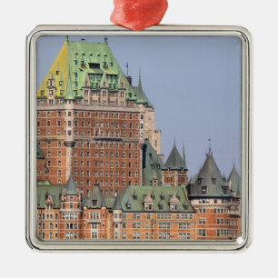 The Chateau Frontenac in Quebec City, Canada. Metal Ornament