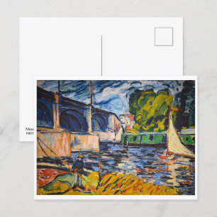 The Chatou Bridge   Maurice de Vlaminck   Postcard