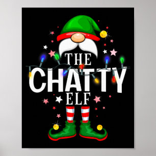 The Chatty Elf Christmas Family Pajama Party Poster