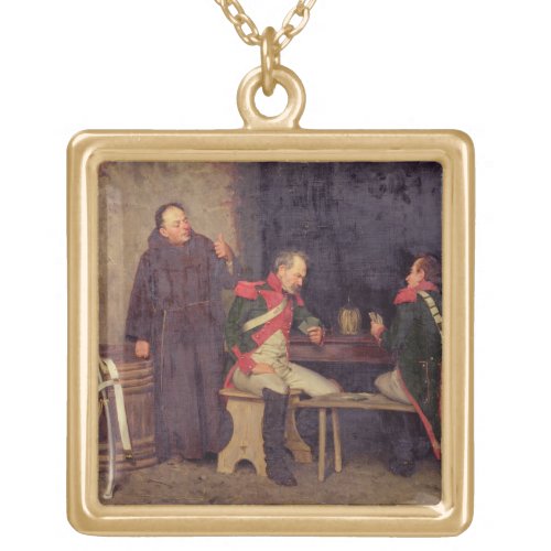 The Cheat oil on canvas one of pair _ See 19572 Gold Plated Necklace