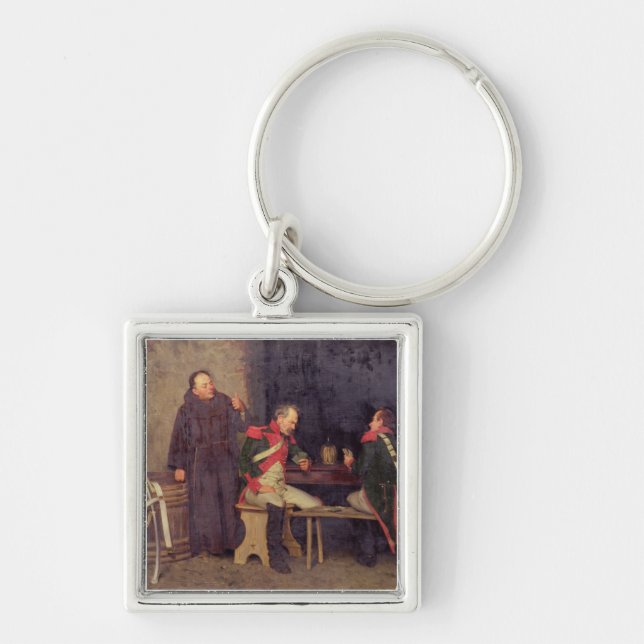 The Cheat (oil on canvas) (one of pair - See 19572 Keychain (Front)