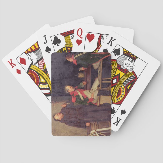The Cheat (oil on canvas) (one of pair - See 19572 Poker Cards (Back)