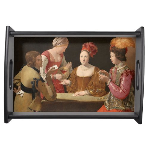 The Cheat with the Ace of Clubs La Tour Serving Tray
